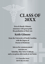 Gray Medical School Graduation Invitations