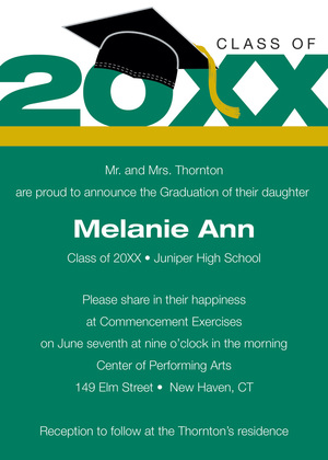 Unique Gold Class Graduation Year Announcements