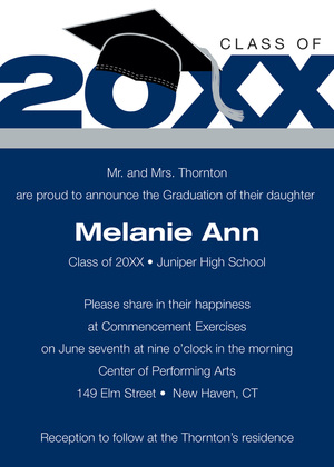 Unique Gold Class Graduation Year Announcements