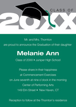 Green Silver Features Graduation Announcements