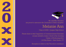 Modern Purple Class Graduation Year Announcements