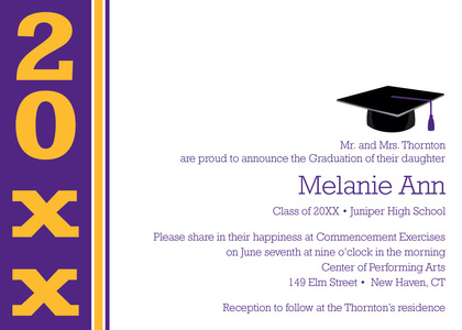 Modern Pink Band Graduation Invitations