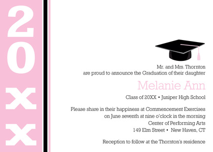 Modern Purple Band Graduation Invitations