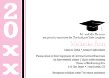 Modern Pink Band Graduation Invitations