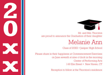 Super Maroon Special Graduation Invitations