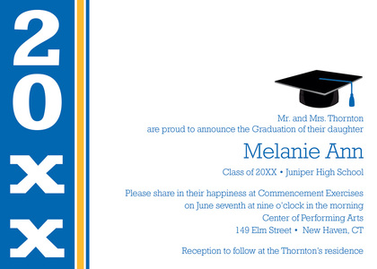 Modern Green Band Special Graduation Invitations