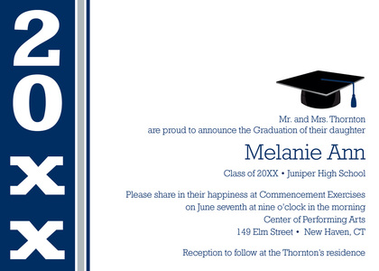 Classic Green Gray Graduation Invitations