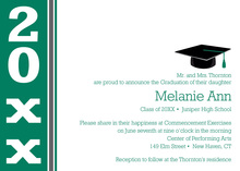 Classic Green Gray Graduation Invitations