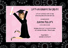 Pretty Graduate Jumping Invitations