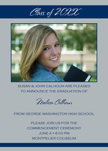 Top Silver Navy Graduation Photo Invitations