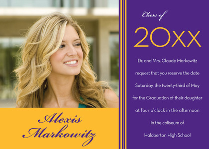 Graduation Silver Maroon Photo Invitations