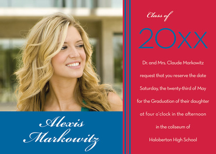 Graduation Purple Gold Photo Invitations