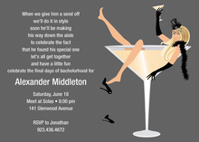 Lazy Martini Girl Invitation