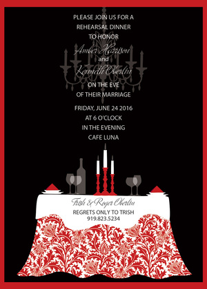 Vintage Scarlet RSVP Cards