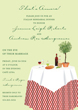 Classic Italian Table Green Border Invitations