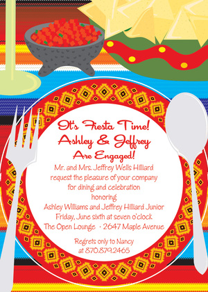 Fiesta Plate RSVP Cards