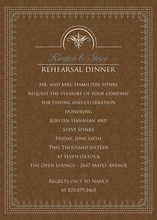 Antique Brown Border Formal Invitations