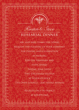 Antique Red Border Formal Invitations