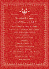 Antique Red Border Formal Invitations