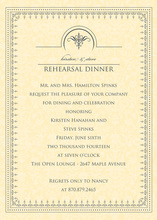 Stylish Yellow Border Party Shower Invitations