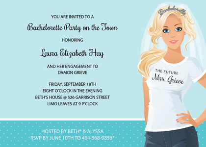 T-Shirt African American Bridal Shower Invitations