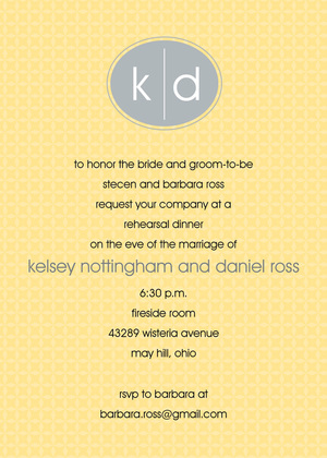 Monogram Chocolate Orange Invitations