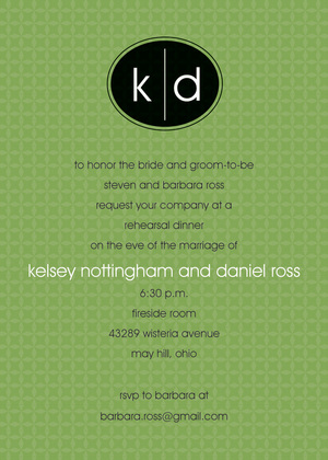 Monogram Chocolate Orange Invitations