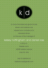 Formal Vines On Green Wedding Shower Invitations