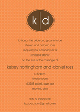 Monogram Chocolate Orange Invitations