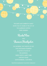 Yellow Lanterns Blue Invitations