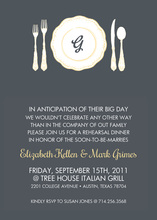 Monogram Place Setting Invitations