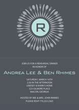 Aqua Fork Spoon Rehearsal Dinner Invitations