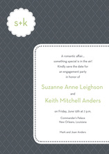 Initials Monogram Grey Invitations