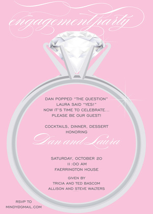 Pink Ring RSVP Cards