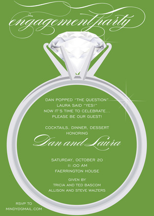 Solitaire Feminine Ring Invitations