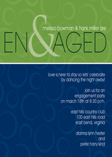 Ampersand Engaged Green Invitations