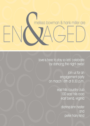 Ampersand Engaged Bali Grey Invitations