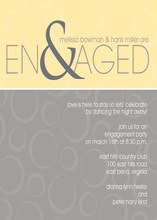 Ampersand Engaged Yellow Grey Invitations