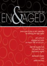 Ampersand Engaged Berry Black Invitations