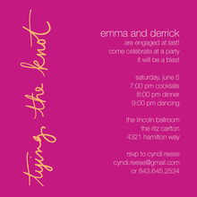 Wedding Knot Pink Save The Date Invitations