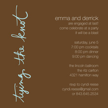 Tying The Knot Chocolate Square Invitations
