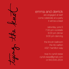 Wedding Knot Red Save The Date Invitations