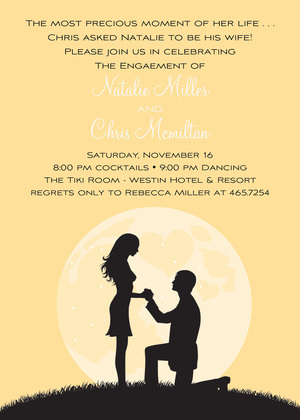 Moonlit Proposal Vanilla RSVP Cards