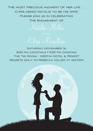 Proposal Silhouette Yellow Invitations