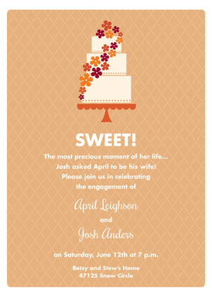 Modern Sweet Cake Blue Invitations