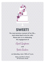 Initial Monogram Cake Grey Invitations