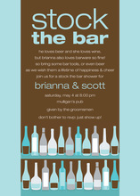 Stocked Wine Bar Shower Invitations