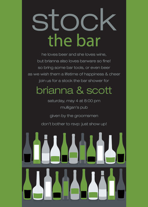 Bar Shelf Chocolate Bali Color Invitations