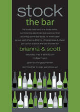 Bar Shelf Olive Black Invitations