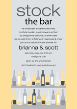 Antique Spirit Bottles Bar Invitations